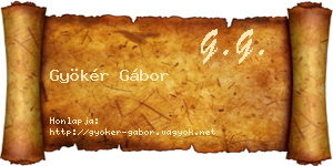 Gyökér Gábor névjegykártya