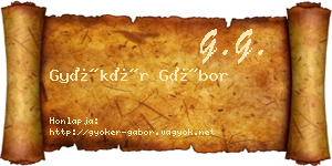 Gyökér Gábor névjegykártya